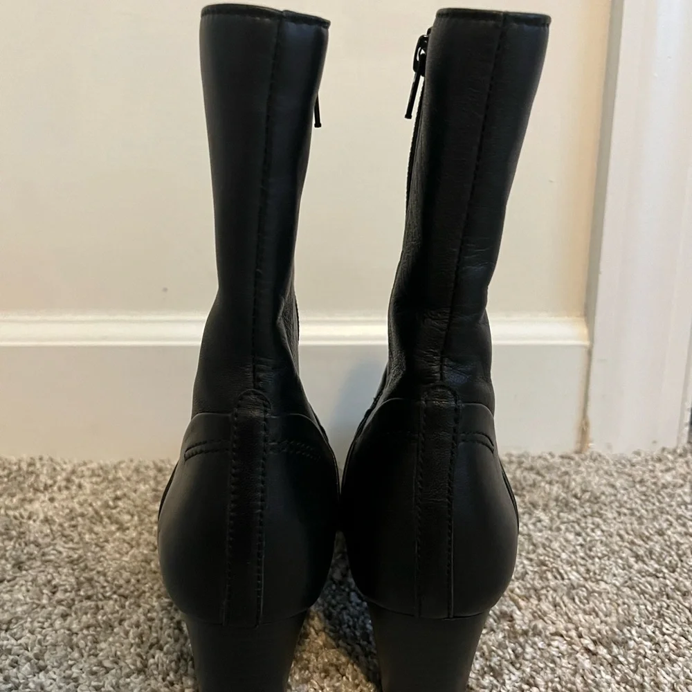 Free People Sienna Black Leather Ankle Boot - Picture 5 of 8